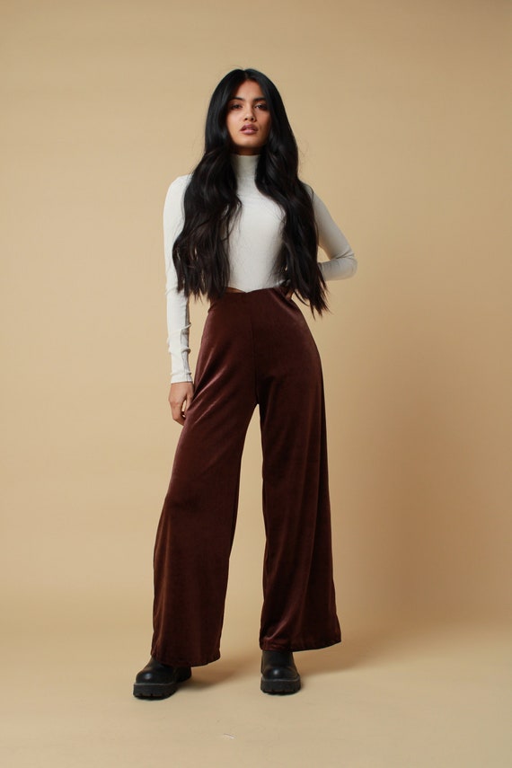 Brown Velvet Trousers - Etsy Australia