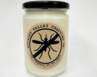 CITRONELLA CANDLE | environmentally friendly candle | essential oil candle | made with toxin-free soy wax | natural bug repellant