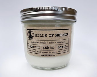 Hills of Mulmur | natural soy wax scented candle | environmentally friendly candle | toxin free and vegan | fresh laundry candle | valentine