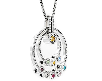 Grandmothers Birthstone Cross Necklace