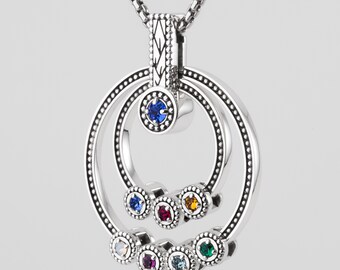 Grandmothers Birthstone Necklace - Etsy 