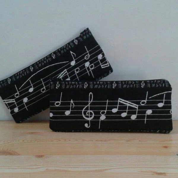 Estuche musica, estuche de música, monedero de música, bolso de música, monedero musical, estuche musical, regalo músicos, partitura musica