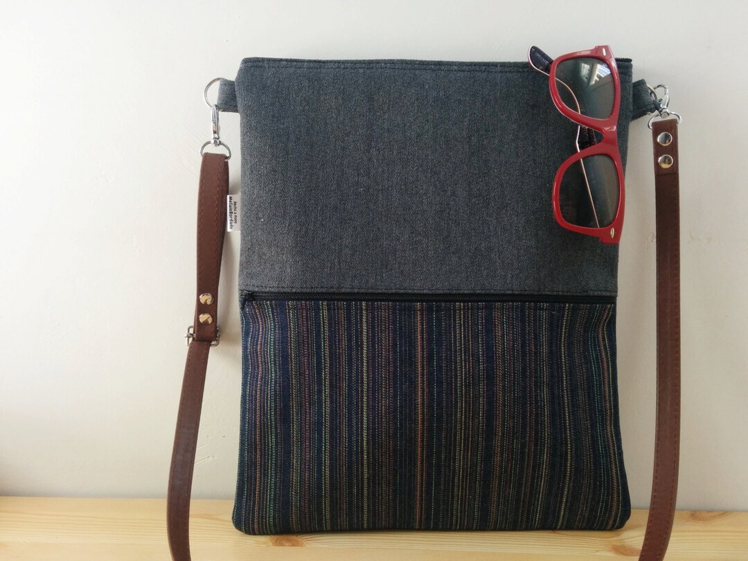 Canvas Tote Bagtote Bagfabric Totecrossbody Bagzippered - Etsy