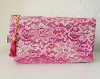 Pink Evening Clutch evening Bag pink Purse Bag floral Purse Bag