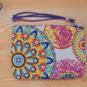 Monedero de tela,monedero cremallera,monedero colores,neceser de tela,monedero mandala,monedero lona,tela mandala,bolsa maquillaje
