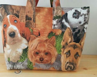 Dogs tote bag, dogs purse, cats tote bag, Dogs tote, canvas tote, cats bag, animals print,dogs tote bag, quilted bag, animals tote bag