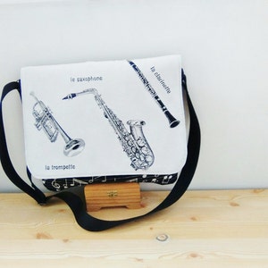 Music tote bag, saxo tote bag, canvas tote bag, musician bag, trumpet bag, musical bag, saxo bag, tote bag, music school bag,instruments bag