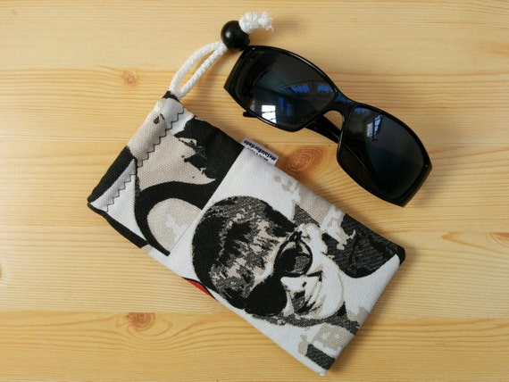 Funda De Gafas,audrey Hepburn,funda Gafas De Sol,funda De Tela,funda  Acolchada,funda Audrey,monedero Tela,funda Para Gafas,funda De Chica 