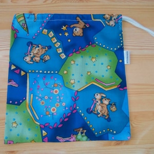 Bolsa de merienda,bolsa animales, bolsa de tela, bolsa de niños, bolsa niños, bolsa bocadillo, bolsa de sandwich, bolsa para merienda
