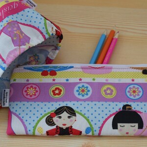 Estuche de muñecas,estuche de niña,bolsa de merienda,bolsa de guarderia,estuche de niños,estuche infantil,bolsa sandwich,bolsa almuerzo image 5