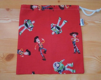 Bolsa de merienda,Toy Story, bolsa de tela, bolsa de niños, bolsa niños, bolsa bocadillo, bolsa de sandwich, bolsa para merienda