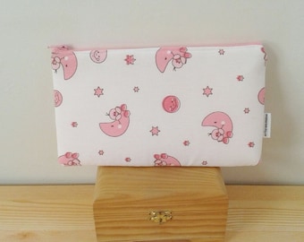 Estuche de niño, estuche para niños, estuche de tela, estuche cremallera, neceser niños, estuche colegio,estuche de estrellas, bolsa de aseo