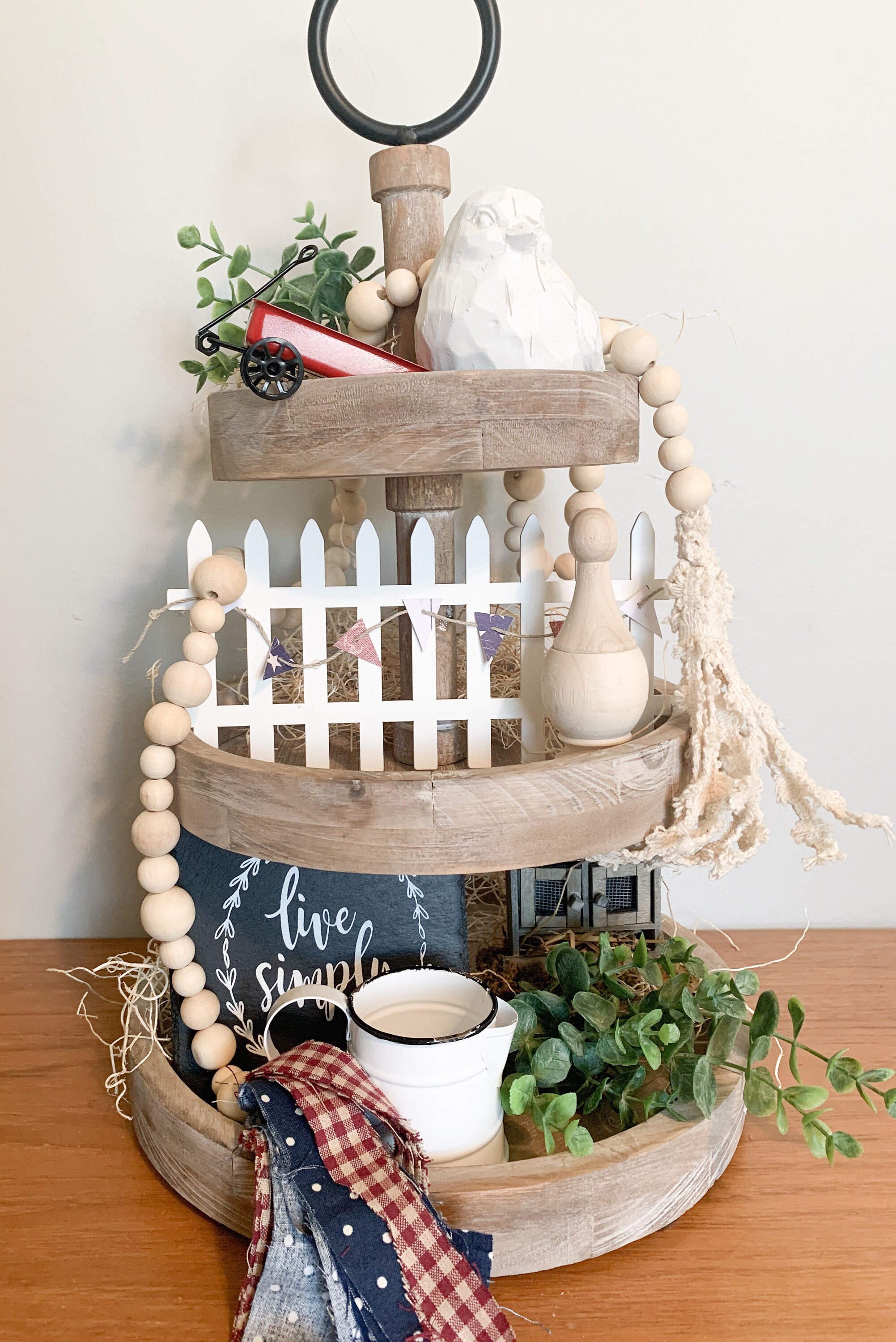 Three Tiered Tray Decor Garland for Tiered Tray Beads Etsy