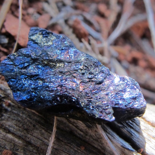 Oceanic Fire Stone Rare Blue Magenta Covellite Crystal with Pyrite Sedona Vortex Reiki Charged