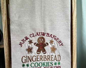Christmas Baking Series Embroidered Kitchen Towels