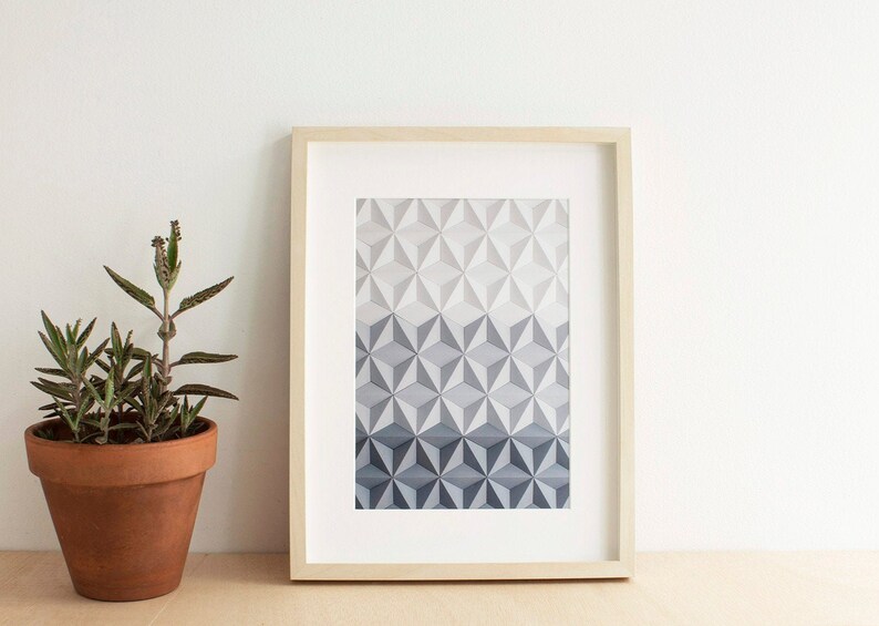 Printable Geometric Wall Art Grey and White Wall Art Digital Etsy