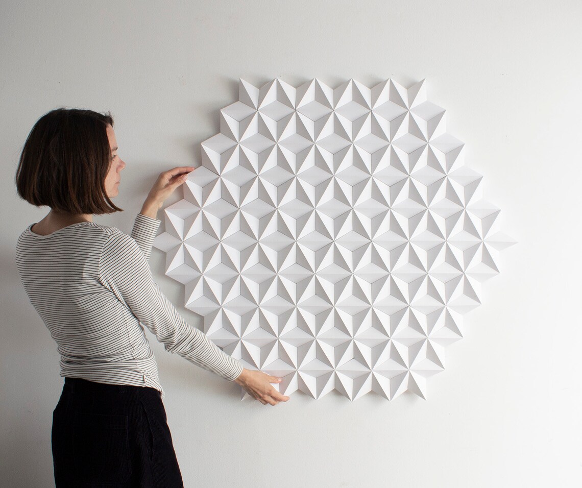 Mandala Large White Wall Decor White Paper Wall Art Etsy