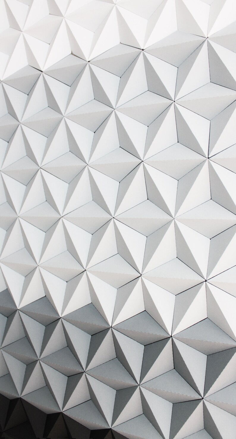 Large Geometric Home Decor White Gray Black Paper Wall Art, Black and