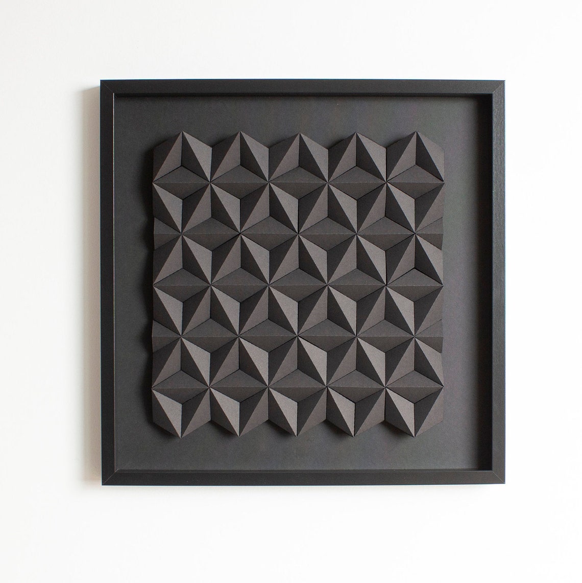 Black Modern Geometric Wall Art Contemporary Black Home Decor, Black