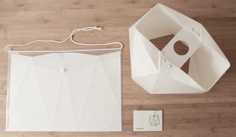Witte Origami lampenkap Papieren lampen hanglamp met Etsy