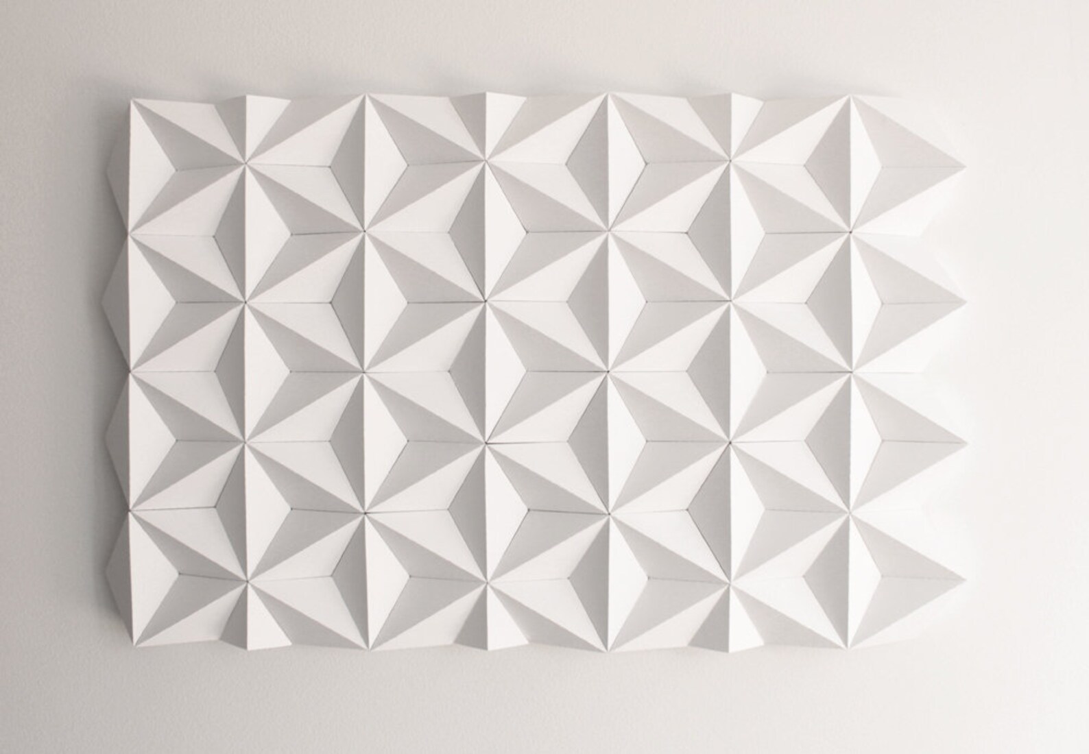 Modern White Geometric Wall Art Paper Wall Decor Original Etsy UK