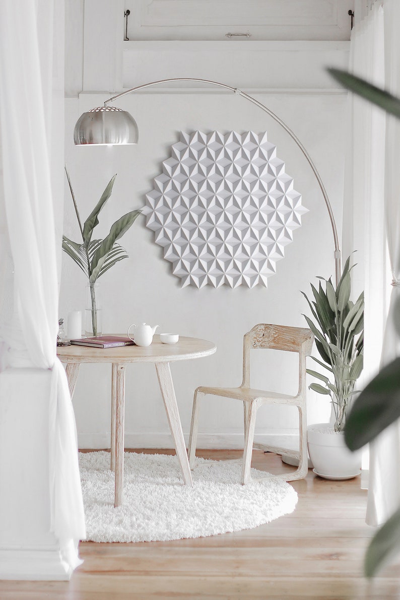 Mandala Large White Wall Decor White Paper Wall Art Etsy