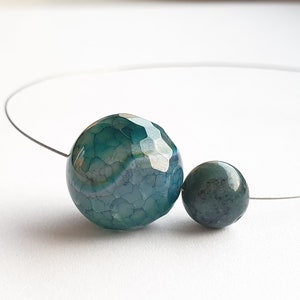 Minimalist gemstone necklace - Minimalist choker - Minimalist gemstone choker - Gemstone choker - Bead pendant necklace - Gift for her