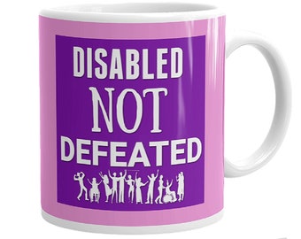 Disability Inspirational mug,Motivational Disability Awareness Gift,Support Worker Carer Present,Autism Amputee Pride,Handicap Quote Cup