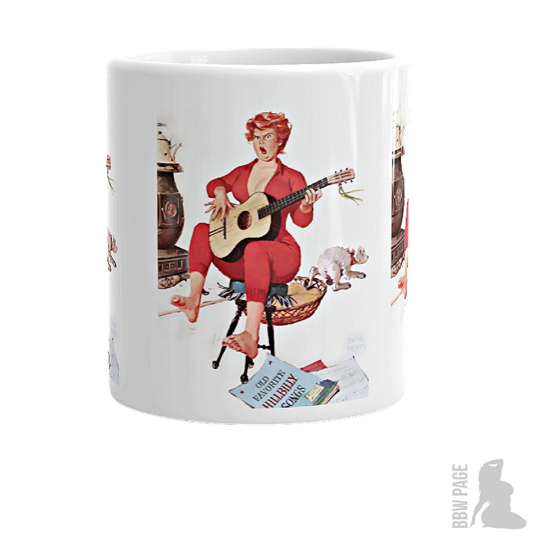Hilda Mug ,vintage Pinup Calendar Girl,duane Bryers Art Etsy