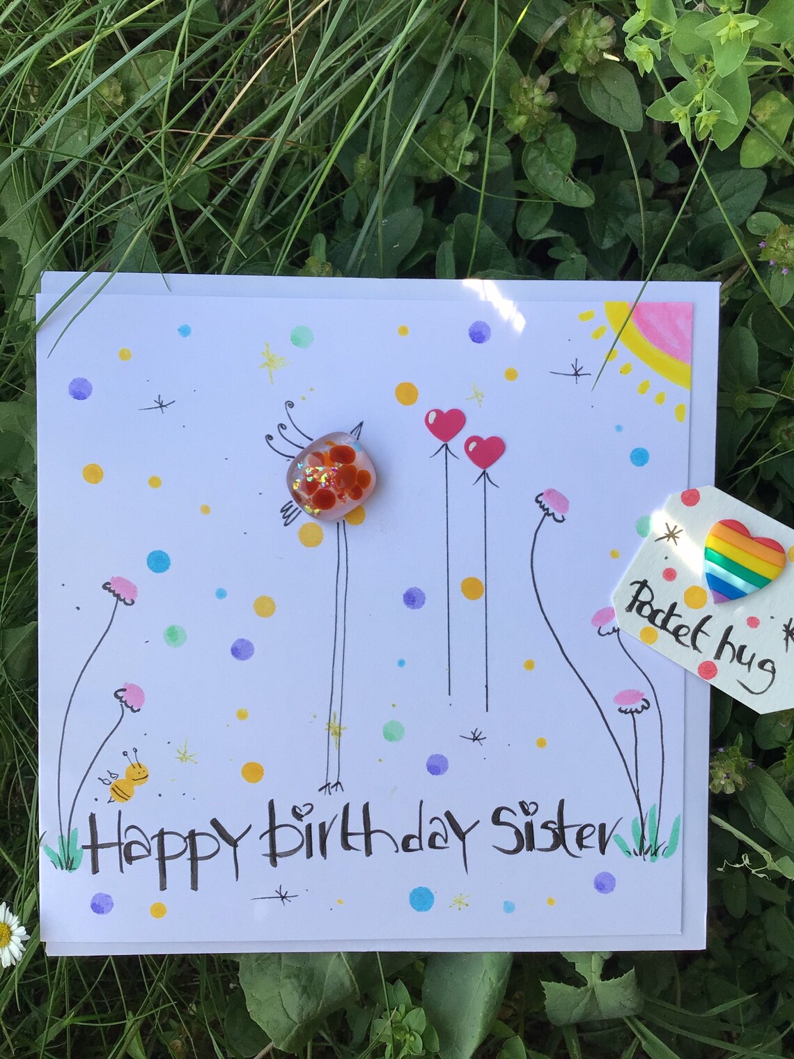 Handmade sister birthday card Personalised sister card Etsy