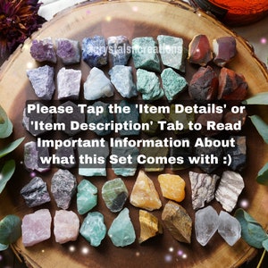 Healing Crystal Set Wishing Stones Zodiac Crystals Wiccan Supplies for Beginners Collection image 2
