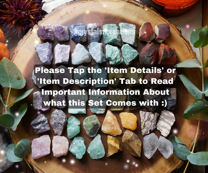 Healing Crystal Set Wishing Stones Zodiac Crystals Wiccan Supplies for Beginners Collection image 2