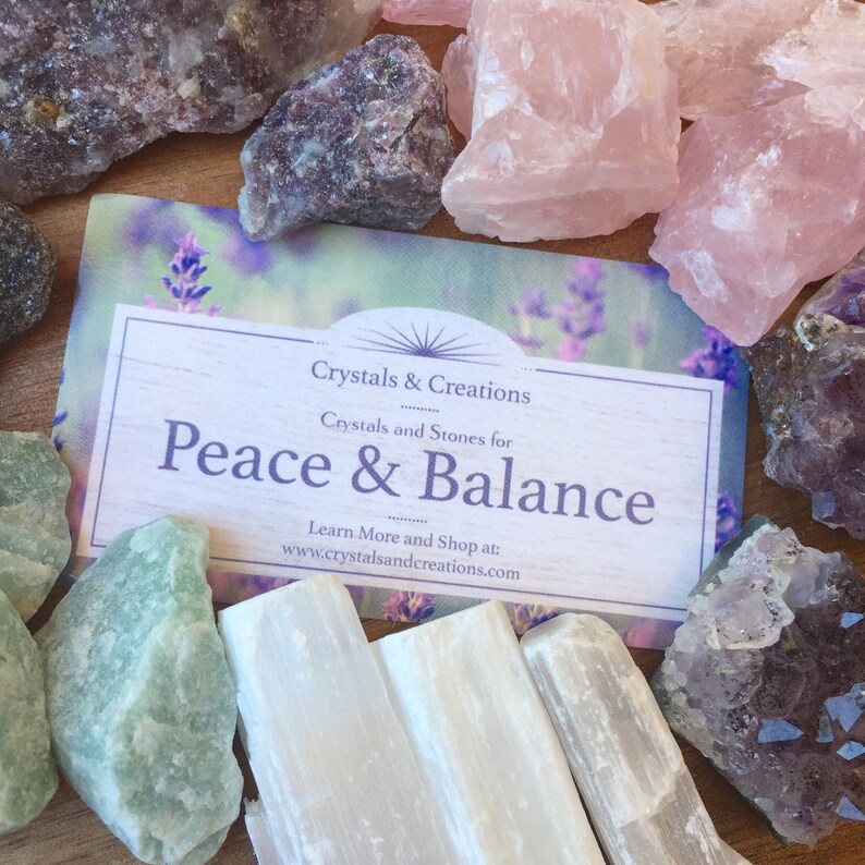 Peace and Balance Crystal Set Crystals for Anxiety Zen Etsy