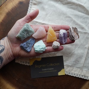 Beginner Healing Crystal Set Natural Stone Starter Kit Wiccan Supplies for Beginners image 5