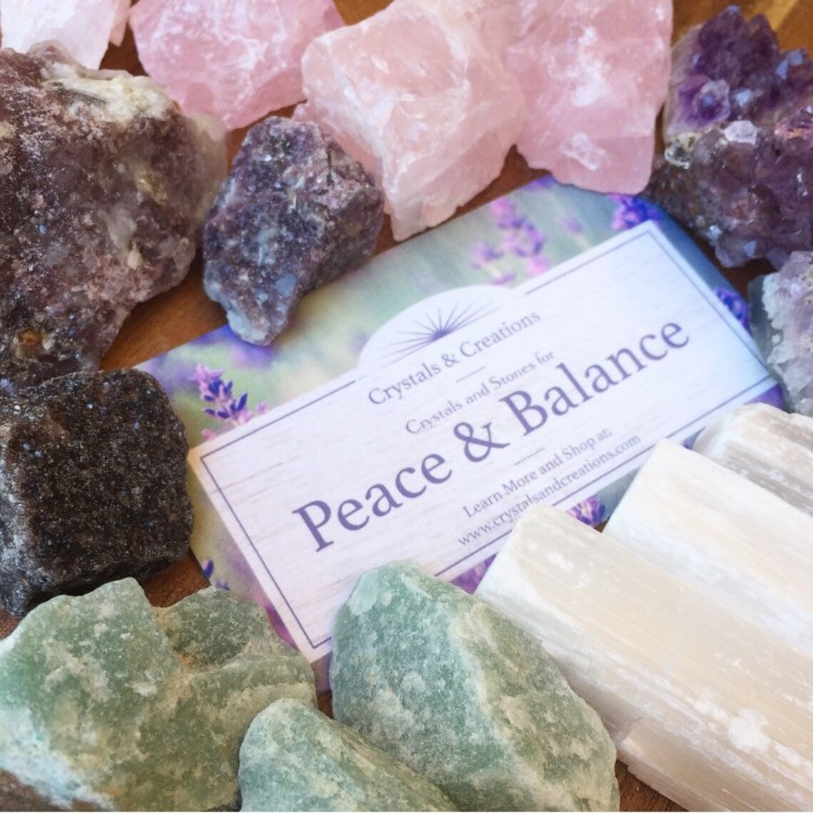 Peace and Balance Crystal Set Crystals for Anxiety Zen Etsy