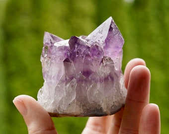 Amethyst Crystal | Stone Cluster | Healing Crystals and Stones | Holistic Health | Mineral | Rocks and Geodes | Meditation | Yoga