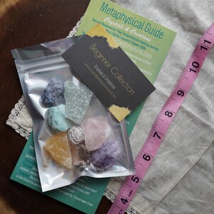 Beginner Healing Crystal Set Natural Stone Starter Kit Wiccan Supplies for Beginners image 6