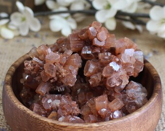 Raw Aragonite Crystal Star - Rough Stone for Grounding and Protection