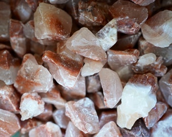 Raw Red Calcite Stones | Bulk Wholesale Rough Rocks Minerals | Rockhound | Tumbling Supplier | 4 Oz 8 Oz 1 Pound | Craft Crafter |