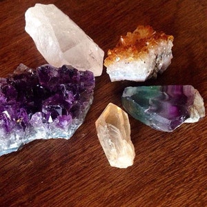 Healing Crystal Set Wishing Stones Zodiac Crystals Wiccan Supplies for Beginners Collection image 4