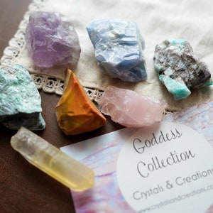 Goddess Crystal and Stones Set Divine Feminine Energy Crystals Kit for Beginners image 1