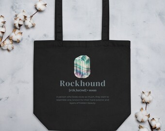 Rockhound Bag- Eco Tote Bag for Collecting Rocks and Crystal Shopping