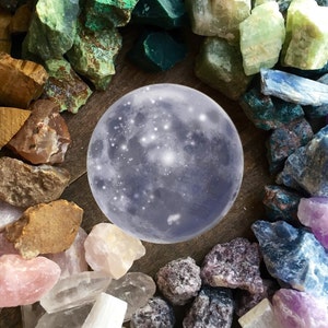 Moon Phase Crystal Set Lunar Crystals Moon Stones Raw Crystal Healing Crystals and Stones Spiritual Healing Bohemian Decor Meditation Stones