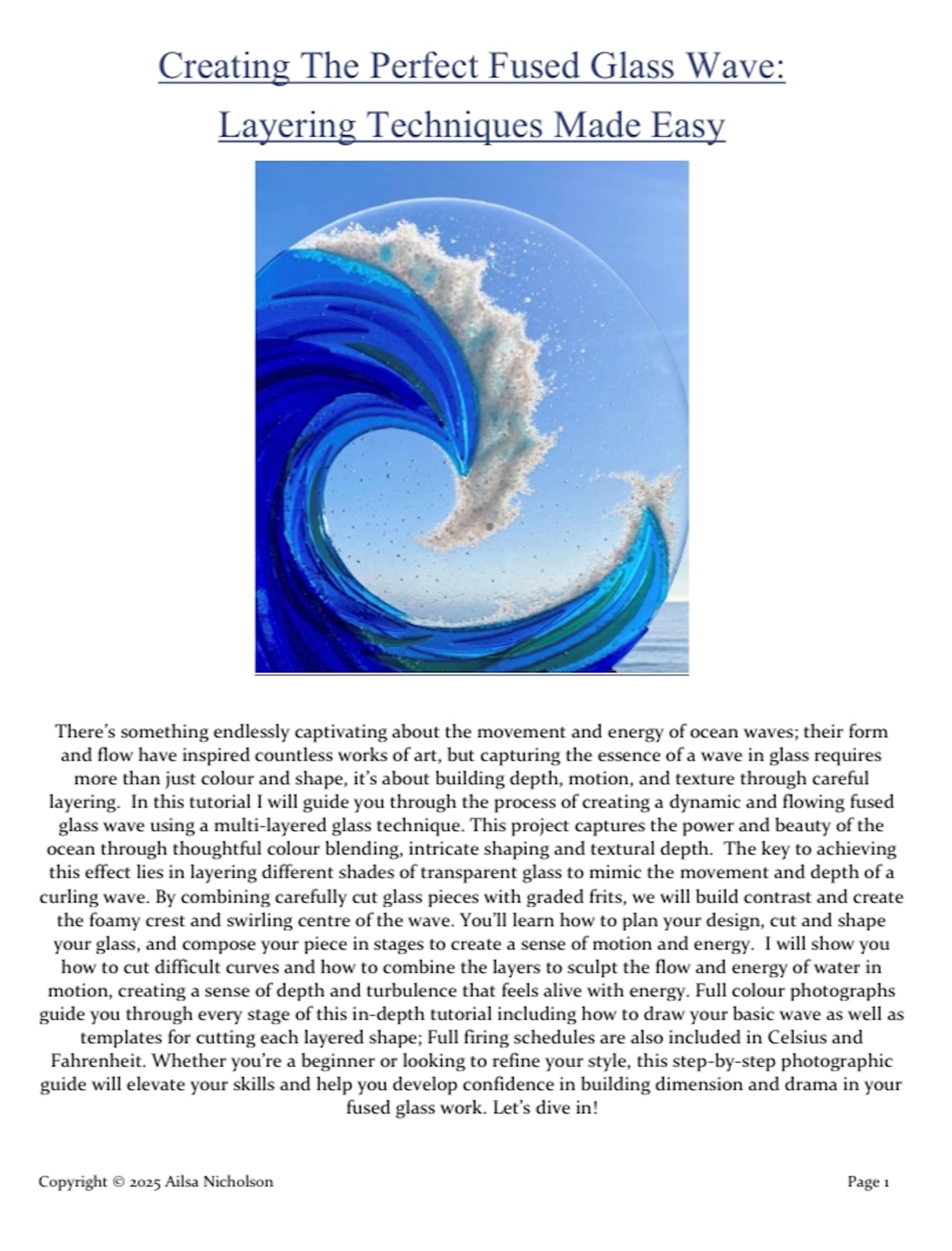 Fused Glass Wave Tutorial: Step-by-step Guide (PDF Download) - Etsy