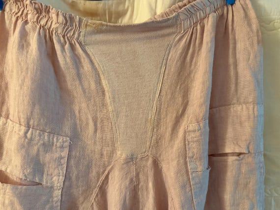 vtg  Bohemian skirt-linen boho style asymmetrical… - image 8