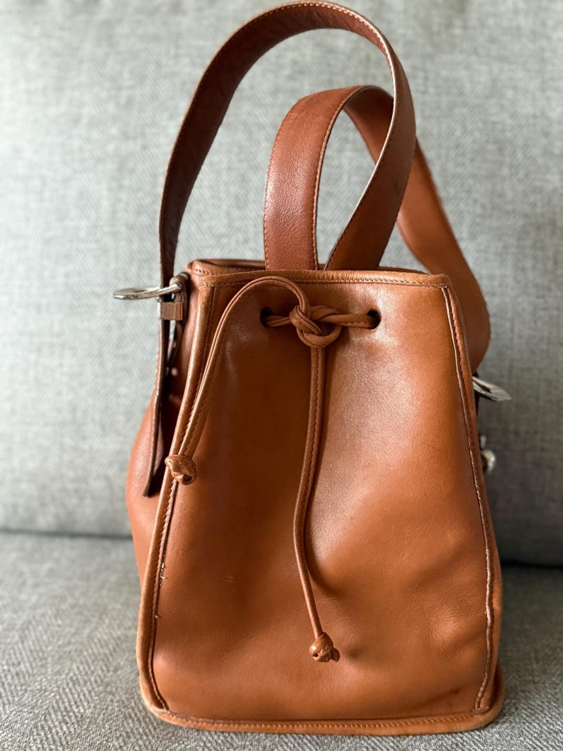 Brighton Leather Hobo-Drawstring top Bucket Purse bild 4