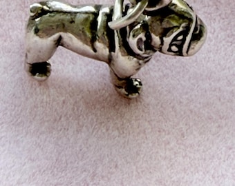 English Bulldog 3D Sterling Silver bracelet charm