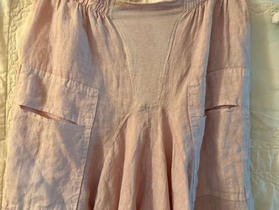 vtg  Bohemian skirt-linen boho style asymmetrical… - image 4