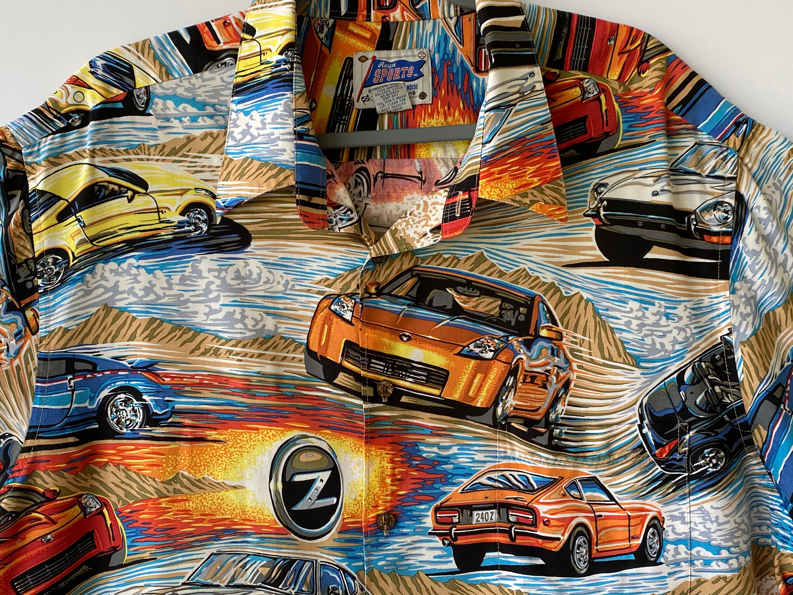 80's Reyn Spooner Z Car Hawaiian Shirt-reyn Sports-eddy Y Signed