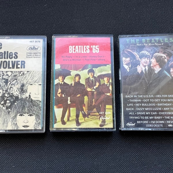 Vintage Beatles Cassette Set of 3/The Beatles Revolver-Beatles'65-The Beatles Rock & Roll Music vol. 2/Capitol Records